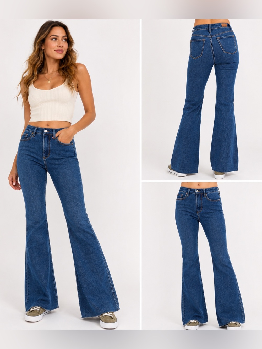 Judy Blue High Waist Flare Jeans Medium Wash Stretch Denim JB88611 Size 9/29